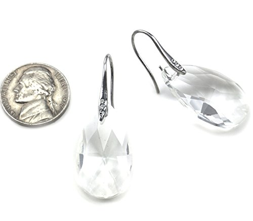 Elegant Clear Teardrop Chandelier Earrings - Dangle Drop Style Fashion Jewelry for Women - Perfect for Weddings, Parties & Evening Events