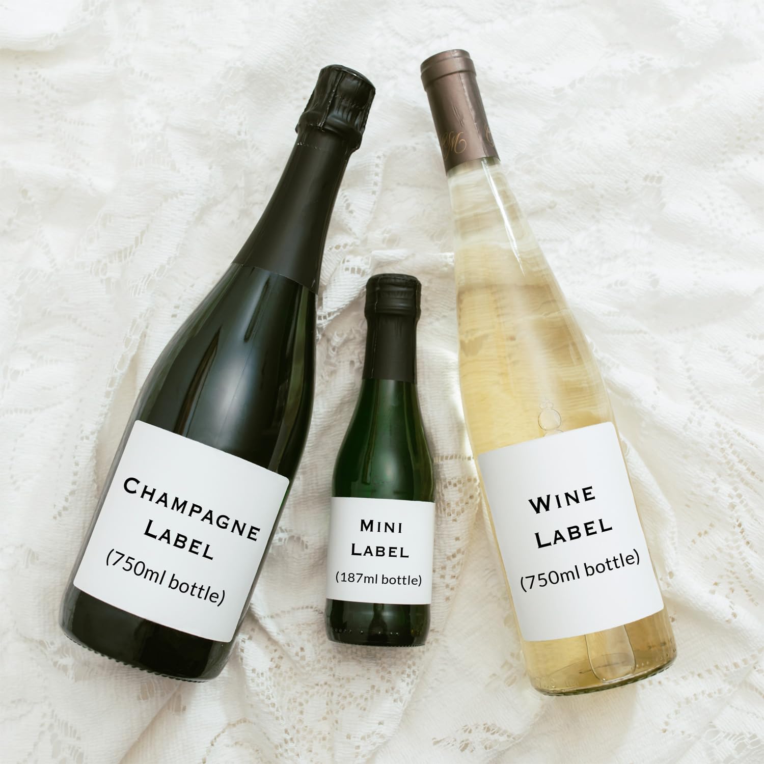Custom Greenery Mini Champagne Bottle Labels - Personalized Waterproof Wine Bottle Stickers for Wedding, Anniversary, Bridal Shower & Birthday Parties - Perfect for Romantic Celebrations, Couple Gifts & Special Occasion Decorations