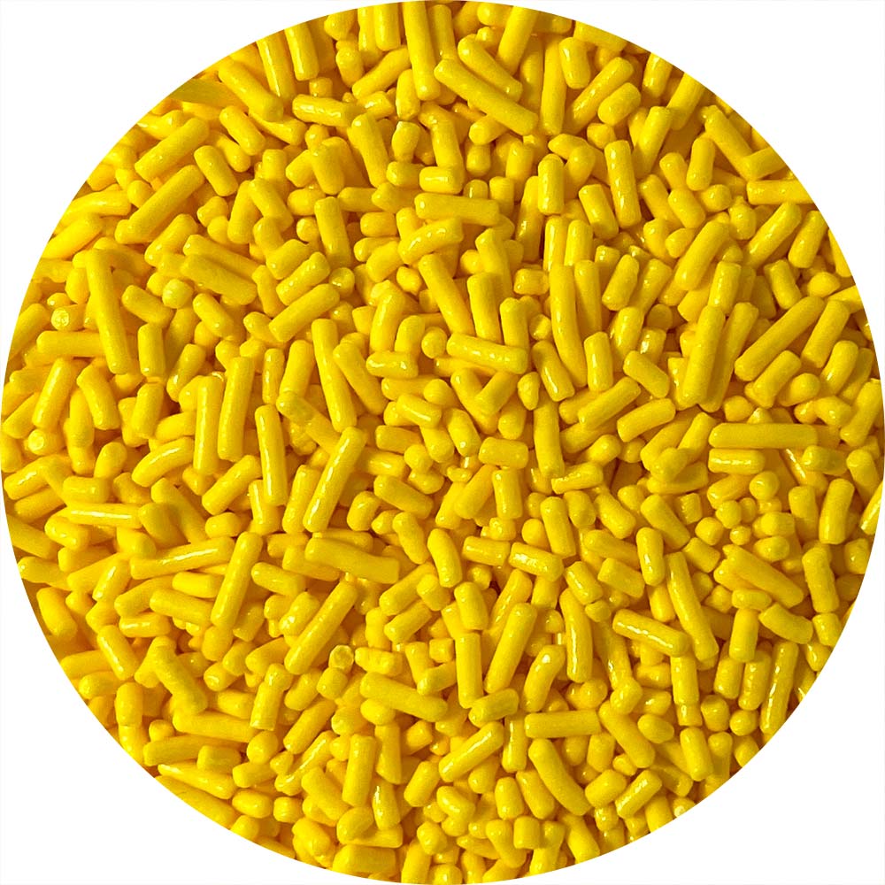 DecoPac Yellow Sprinkles - 26oz Tub for Baking, Cake Decorating, and Dessert Toppings | Perfect for Cupcakes, Cookies, and Ice Cream
