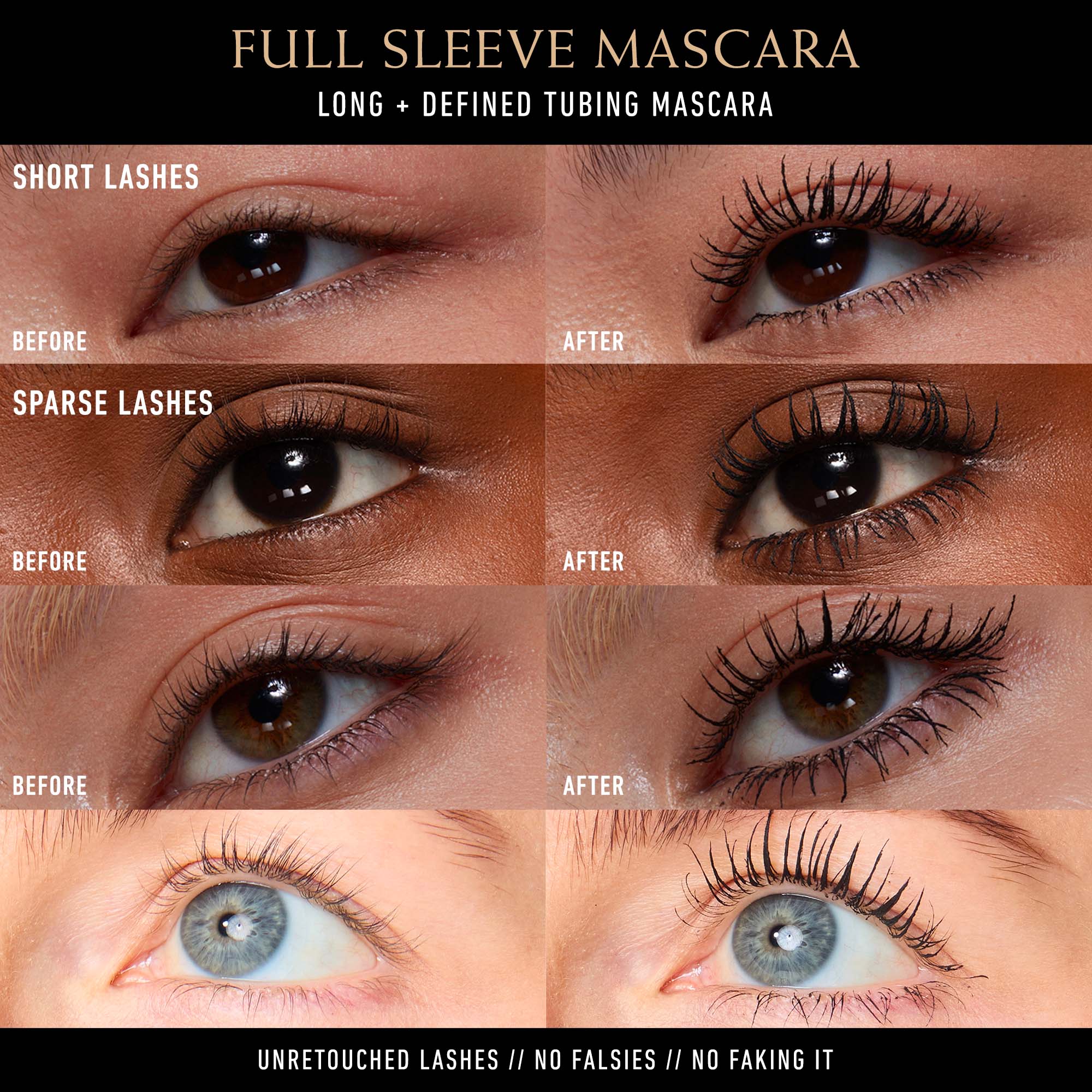Long Lasting Full Sleeve Defined Tubing Mascara - Volumizing & Lengthening for All-Day Wear | Perfect for Work, Date Night & Special Occasions