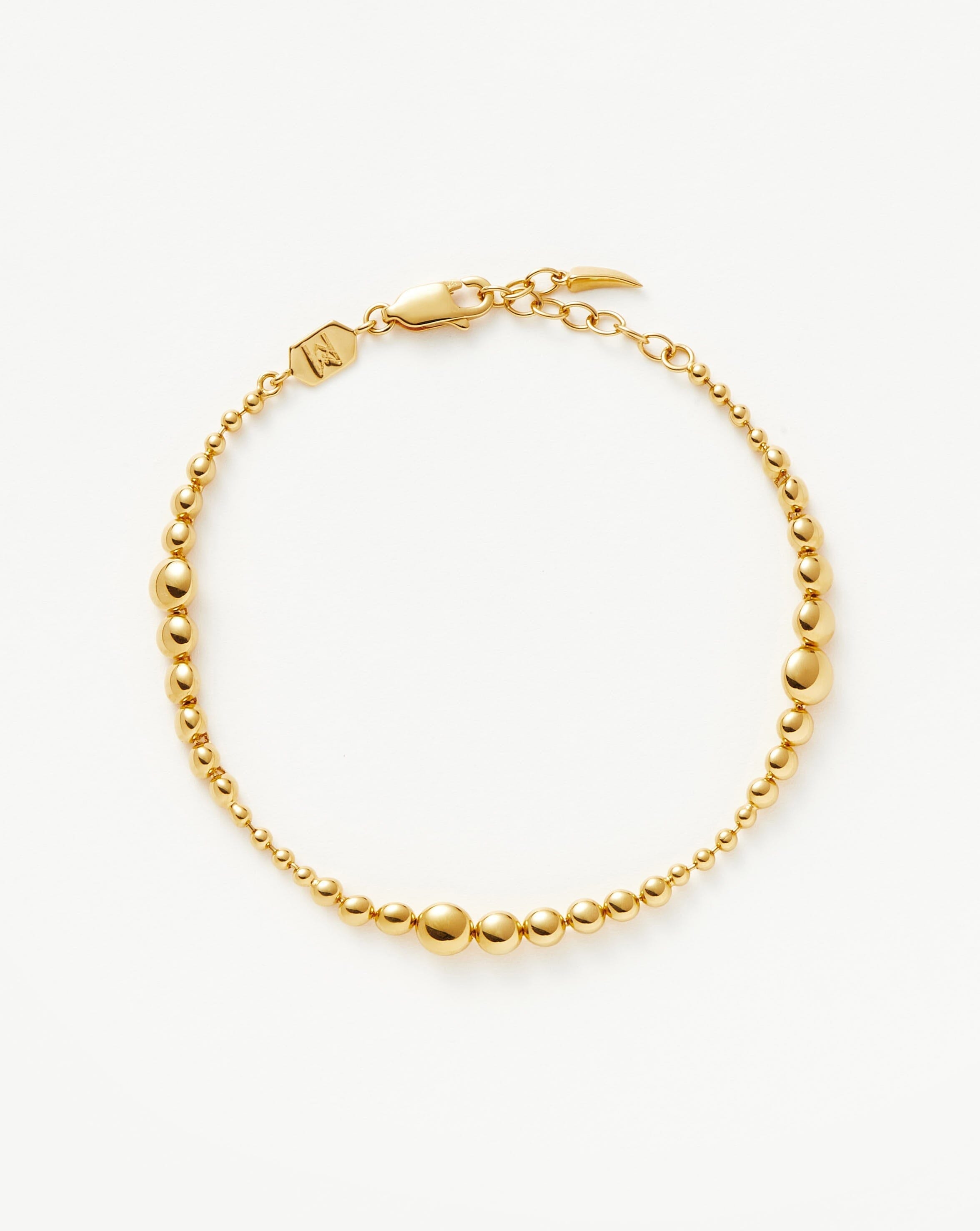 18k Gold Vermeil Graduated Beaded Bracelet - Elegant Stackable Jewelry for Women, Perfect for Everyday Wear, Gifts & Special Occasions