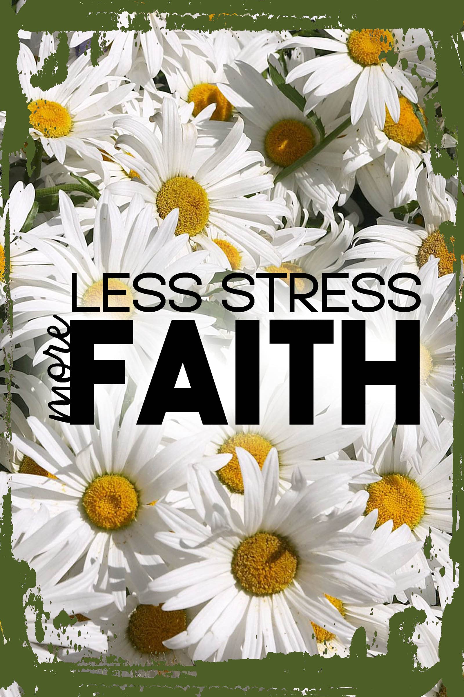 Jesus Wall Art - Daisy Flower Sign 8x12 for Home & Prayer Room Decor