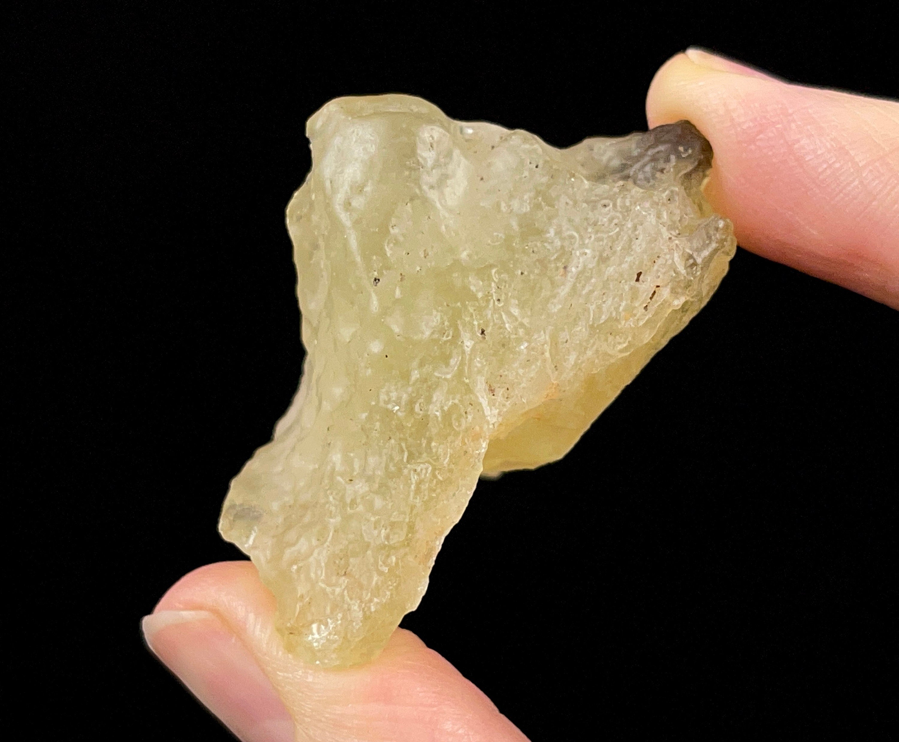 Libyan Desert Glass Raw Crystal - Rare B Grade Natural Mineral Specimen | Unique Gift for Collectors, Home Decor & Healing Crystals | Perfect for Meditation, Jewelry Making & Display Cases