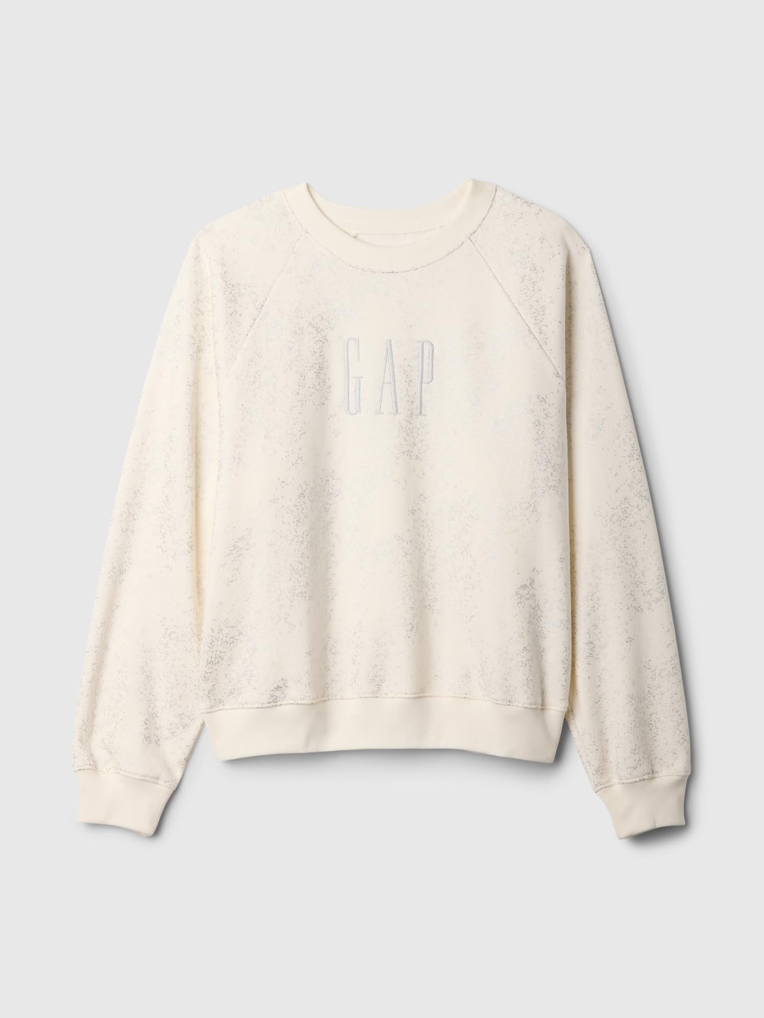 GAP Women's Logo Raglan Crewneck Sweatshirt | Soft Casual Pullover for Everyday Wear | Perfect for Lounging, Running Errands & Weekend Outfits