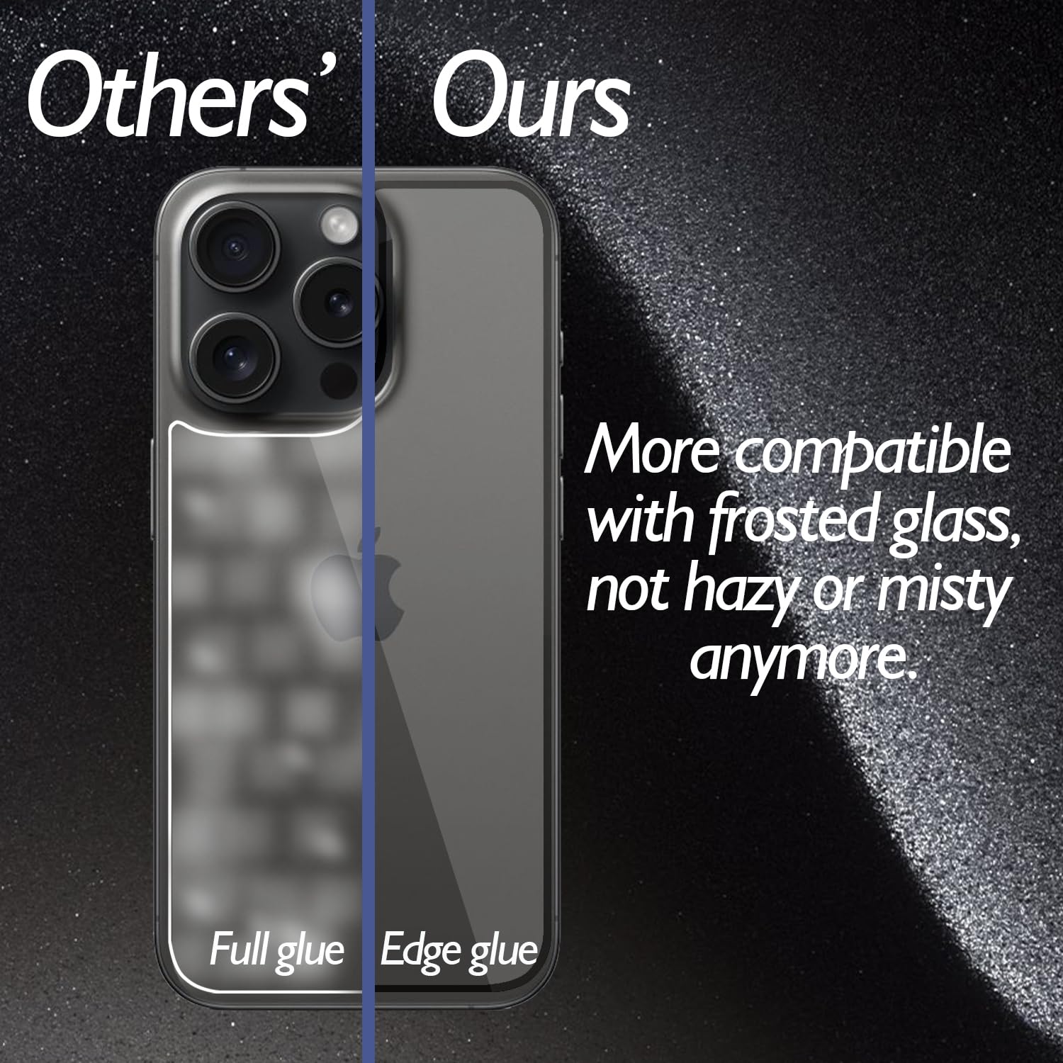 iPhone 15 Pro Back Glass Protector (2-Pack) - Tempered Glass Rear Screen Protector for 6.1