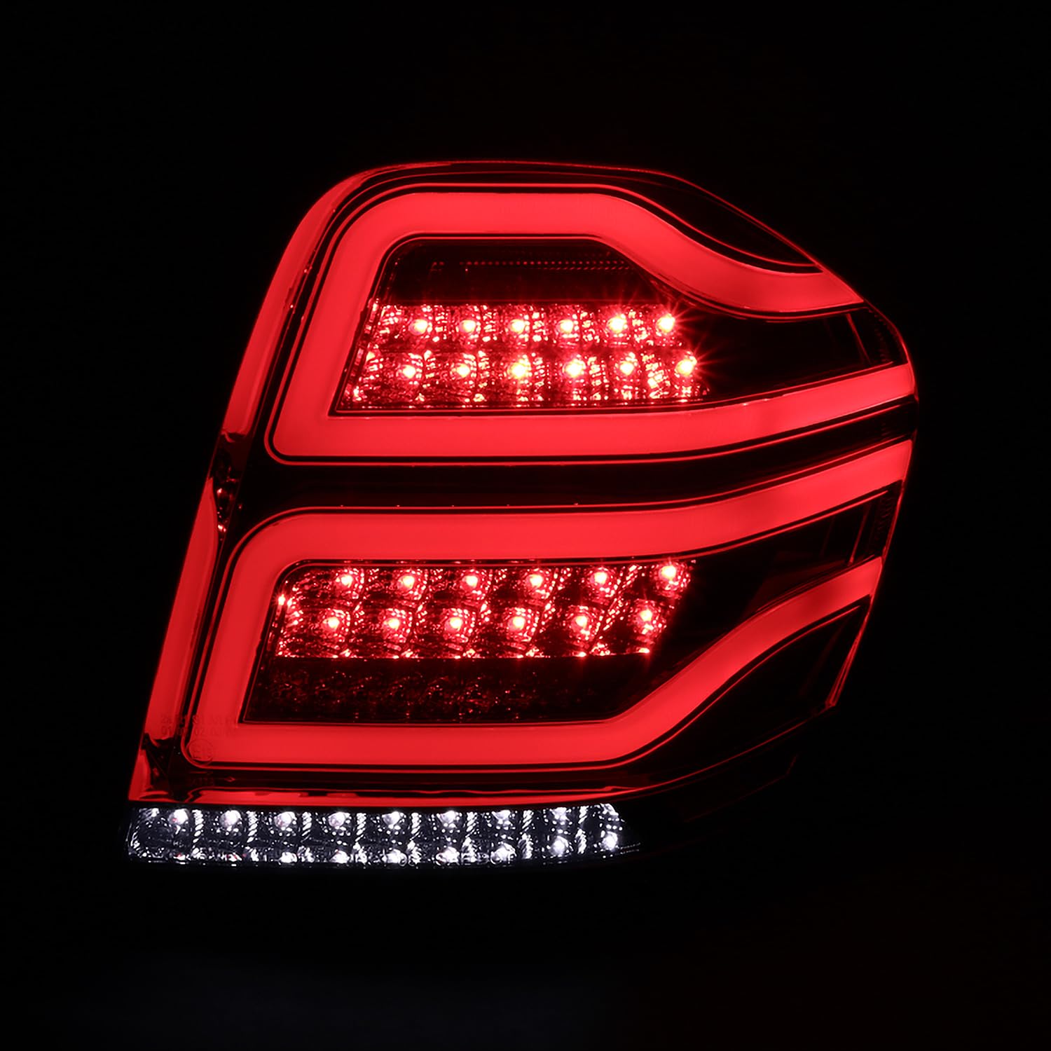 Spec-D Tuning Smoke LED Tail Lights for 2006-2011 Mercedes-Benz W164 ML-Class - Left & Right Pair Assembly - Enhanced Night Visibility & Style Upgrade for SUV