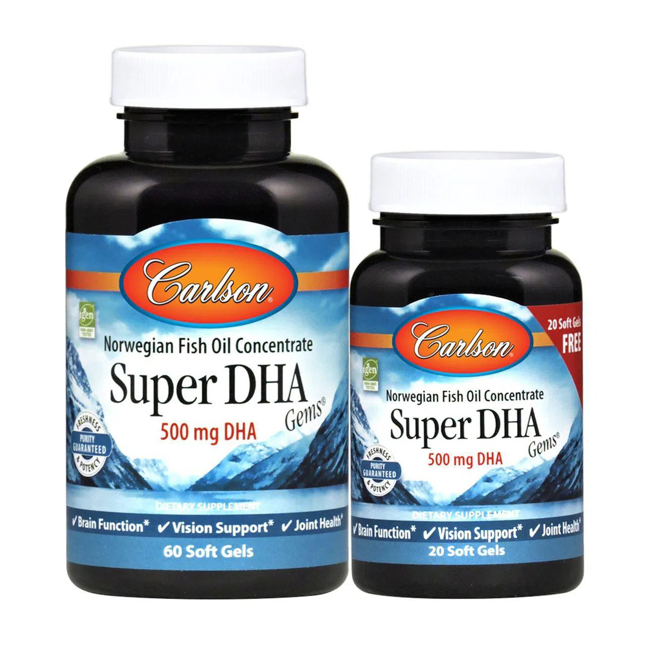 Carlson Super DHA Gems - Premium Omega-3 Fish Oil Supplement for Brain & Heart Health - Supports Memory, Focus & Cardiovascular Function - Ideal for Adults, Students & Professionals