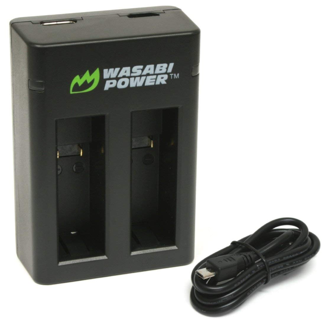 Wasabi Power Dual USB Battery Charger for Fusion and ASBBA-001 - Fast Charging for Cameras, Drones, and More - Perfect for Travel and Outdoor Photography