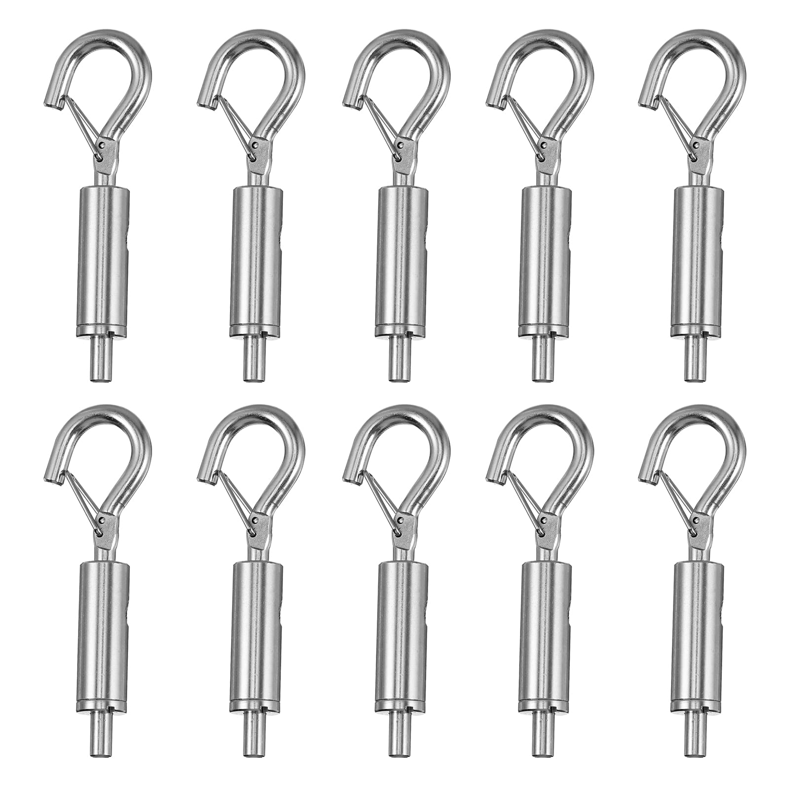 TEHAUX 10-Pack Durable Cable Guide Hooks with Spring Clasps - Organize Wires for Home Office, TV, Computer & Entertainment Systems