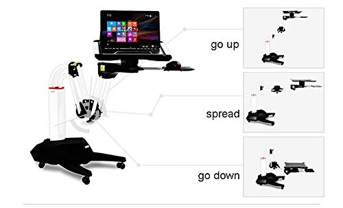 Kesrer01 Full Motion Long Arm Laptop Stand - Adjustable Rotating Computer Desk for Sofa, Bed, Office - Ergonomic Notebook Holder for Work, Gaming & Relaxing at Home