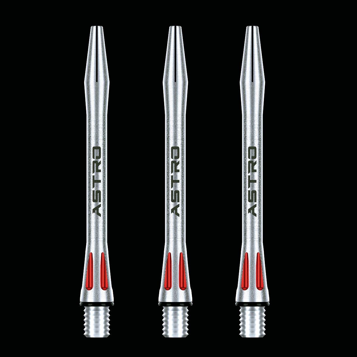WINMAU Astro Red Aluminum Shafts for Darts - Professional Grade Lightweight Dart Shafts for Precision Throwing | Perfect for Tournaments, Bars & Home Practice