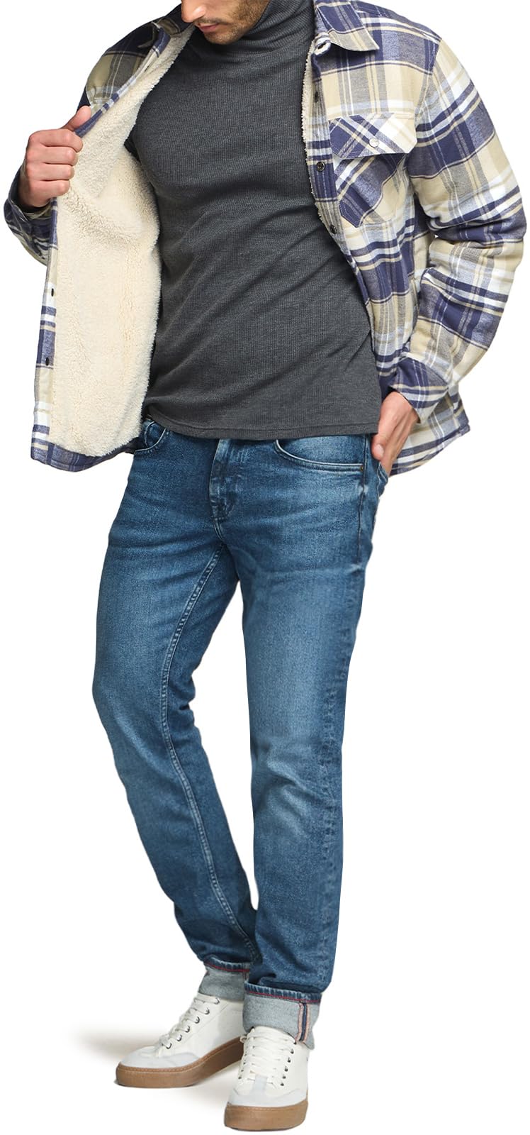 CQR Men's Thermal Underwear Long Sleeve Shirt - Midweight Waffle Knit Base Layer for Winter & Cold Weather - Ideal for Skiing, Hiking, and Outdoor Activities