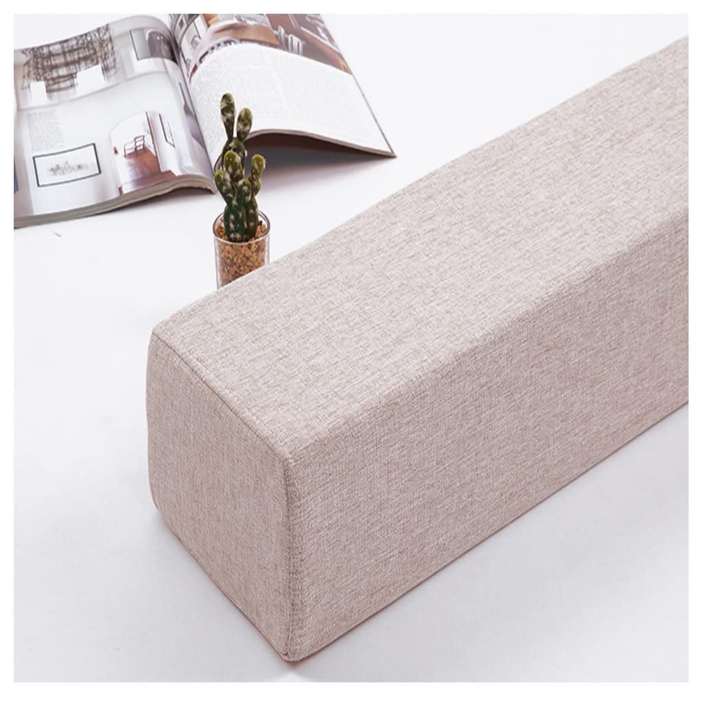 Bed Gap Filler Pillow - 20x18x200cm Light Brown Bolster Pillow for Mattress & Headboard Gap Support, Backrest Positioning & Reading Pillow - Perfect for Bedroom, Nursery, Dorm or Reading Nook