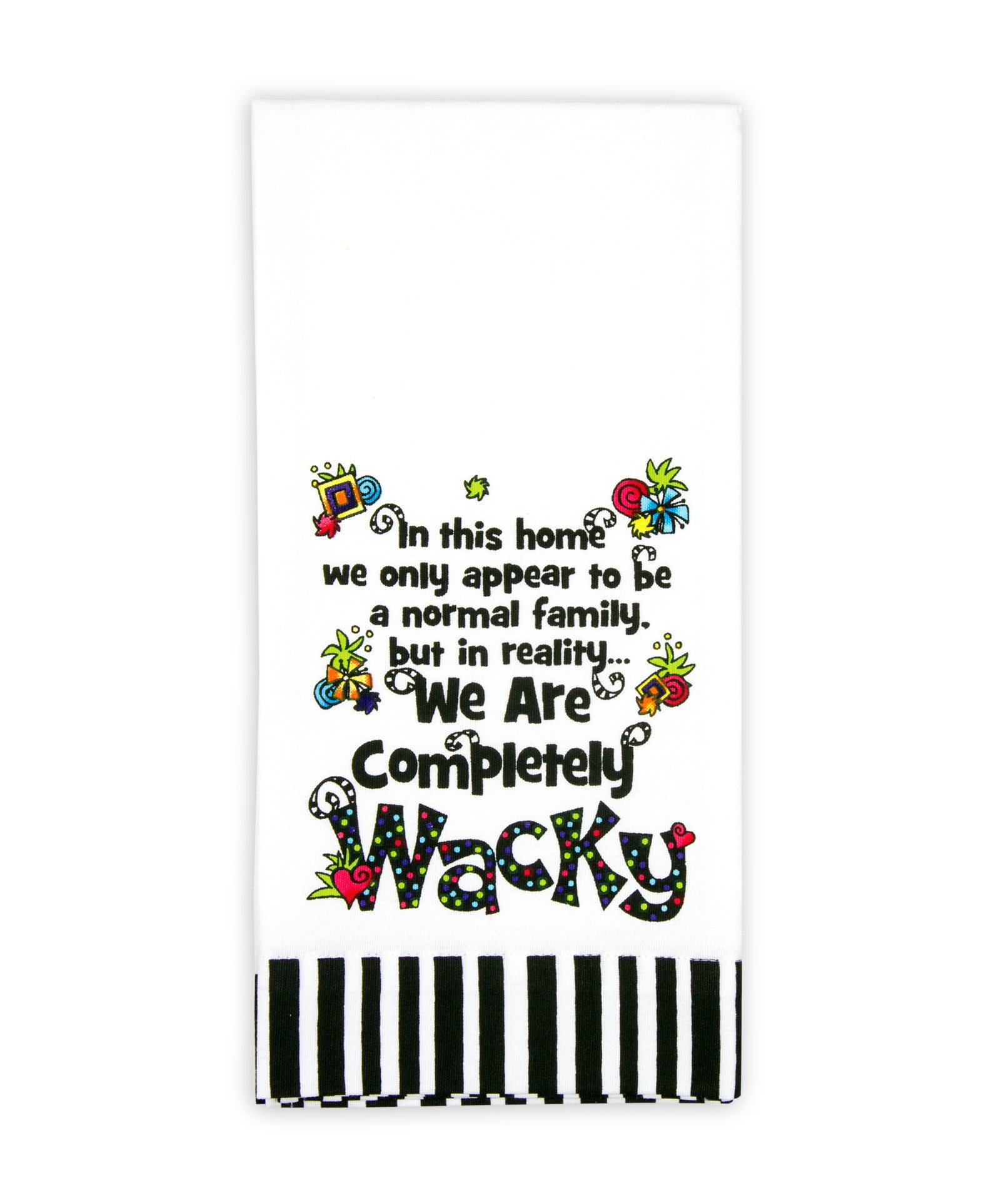 Brownlow Gifts Funny Novelty Tea Towel - White & Black Kitchen Towel for Cooking, Baking & Housewarming Gifts - Perfect for Home Decor & Unique Gifts
