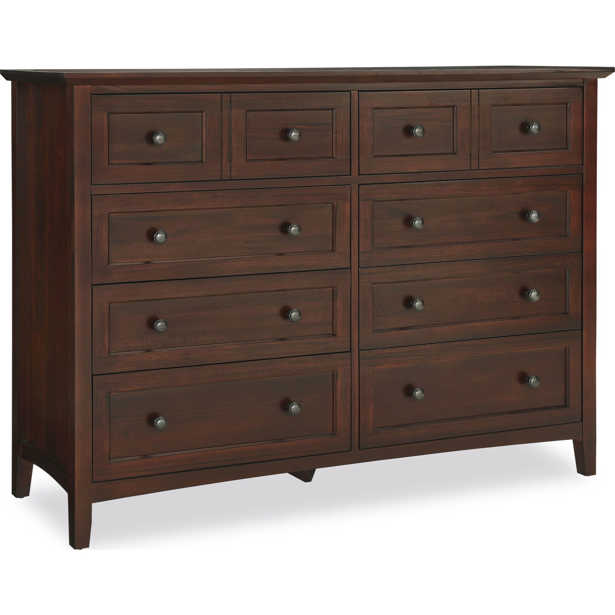 Paragon 8-Drawer Dresser in Truffle Brown - Stylish Wooden Chest of Drawers for Bedroom Storage & Organization