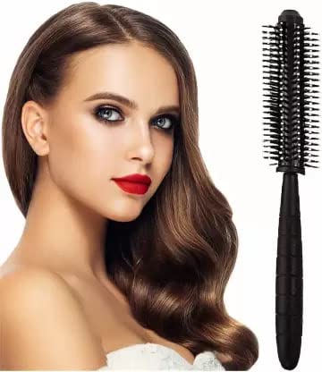 SLUKRL 2-Pack Rectangular & Round Hair Brush Set - Detangling Paddle Brush and Styling Comb for Smooth, Frizz-Free Hair - Perfect for Home, Travel & Salon Use