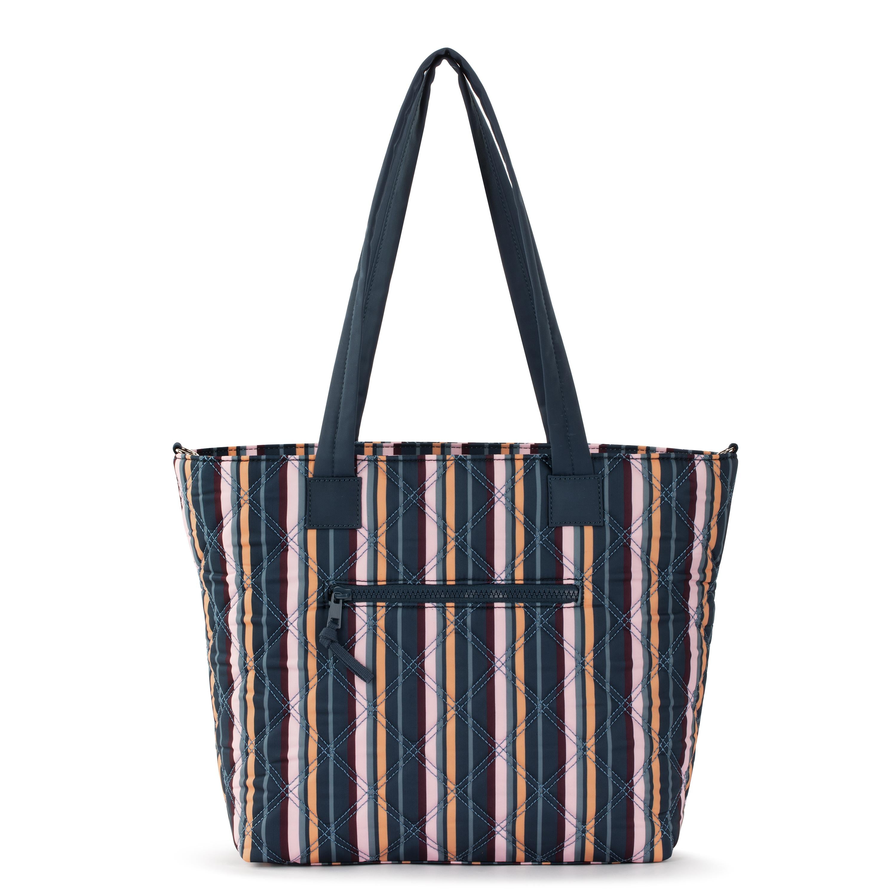 Willow Shoulder Tote Bag - Eco-Friendly Twill Fabric - Vibrant Multi Diamond Quilted Design - Perfect for Work, Travel & Everyday Use