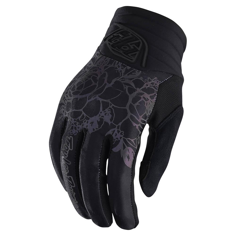 Luxury Women's Floral Black Gloves - Elegant Fashion Accessory for Winter, Evening Events & Special Occasions