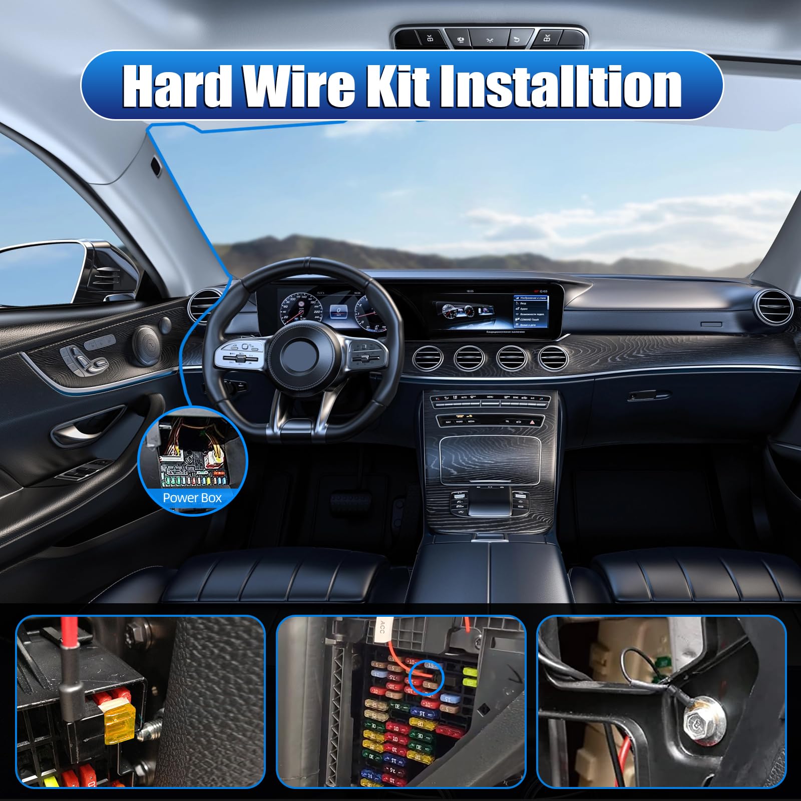 Diamond Lark Dash Cam Hardwire Kit - 12V-24V to 5V USB-C Converter for Car Dash Camera with 24-Hour Parking Mode (14.7FT Cable) | Perfect for Continuous Vehicle Surveillance & Night Security Monitoring