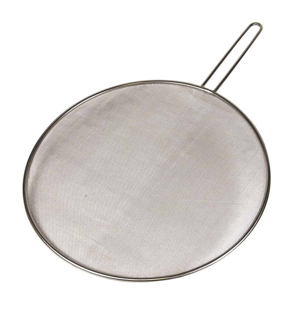 Avanti 33cm Stainless Steel Splatter Screen with Wire Handle - Perfect for Frying, Cooking & Kitchen Safety