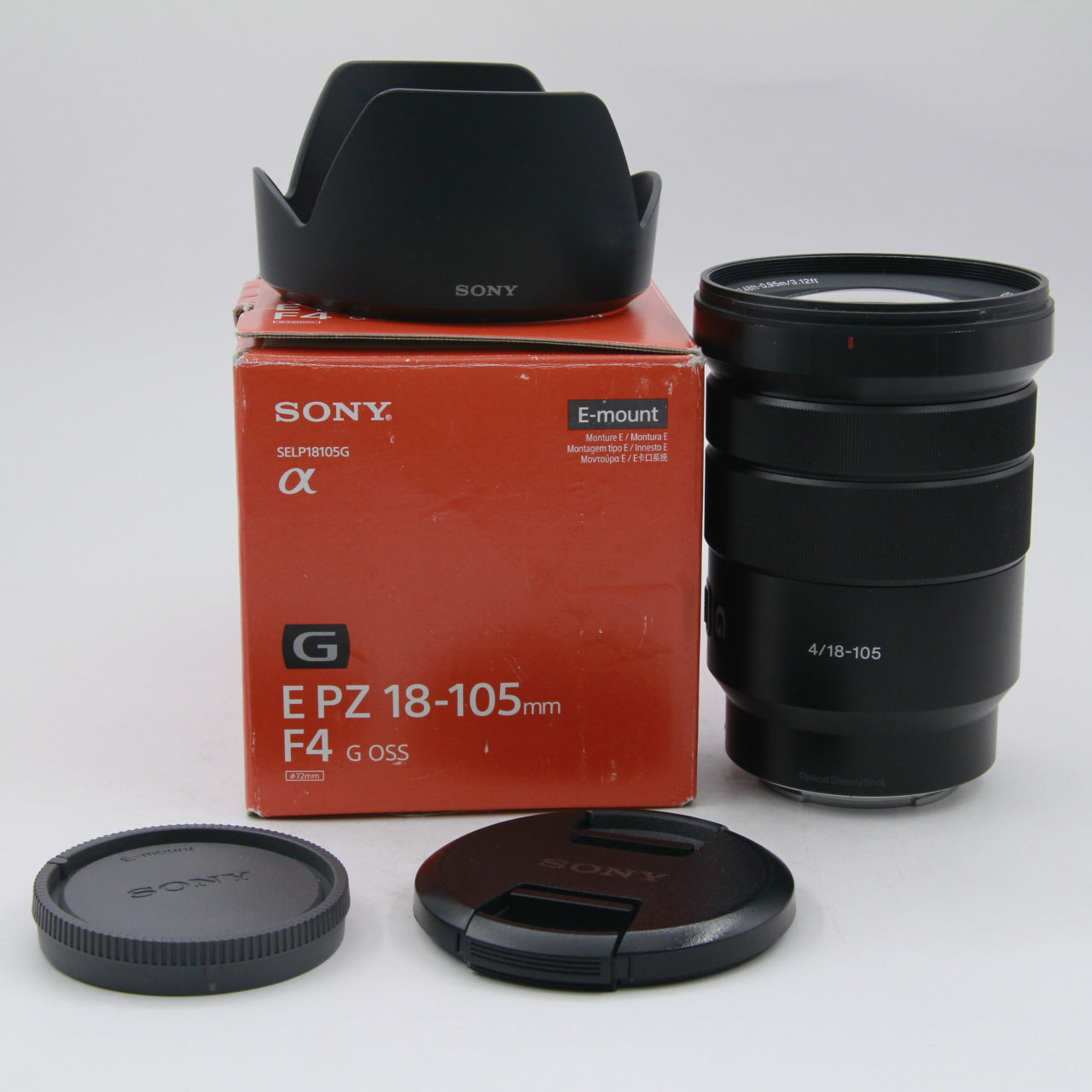 Open Box Sony E PZ 18-105mm f/4 G OSS Lens - Power Zoom, Optical Stabilization - Perfect for Vlogging, Travel & Video Production