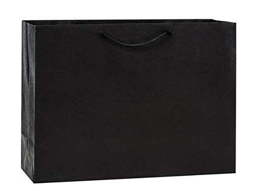 100 Pack Black Kraft Gift Bags 16x6x12 Inches - Eco-Friendly Party Favor Bags for Christmas, Birthday, Wedding & Holiday Events - Perfect for Gift Wrapping, Party Decorations & Corporate Gifting