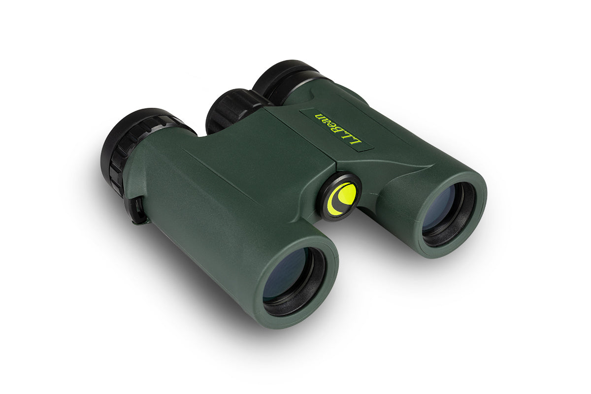 L.L. Bean Discovery 10x25 Compact Binoculars for Adults - Lightweight Green Outdoor Binoculars for Bird Watching, Hiking, Travel & Wildlife Observation
