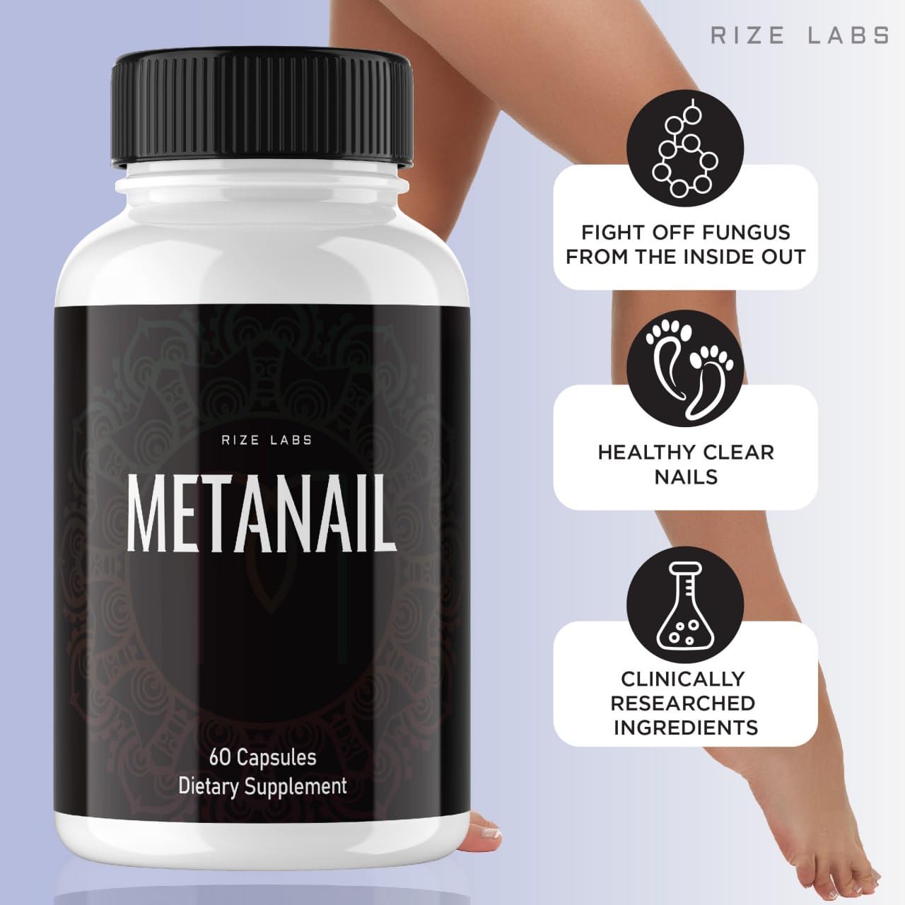 Metanail Capsules - Natural Nail Health Supplement for Stronger, Healthier Nails with Improved Color | Supports Nail Growth & Repair for Beautiful Hands and Feet