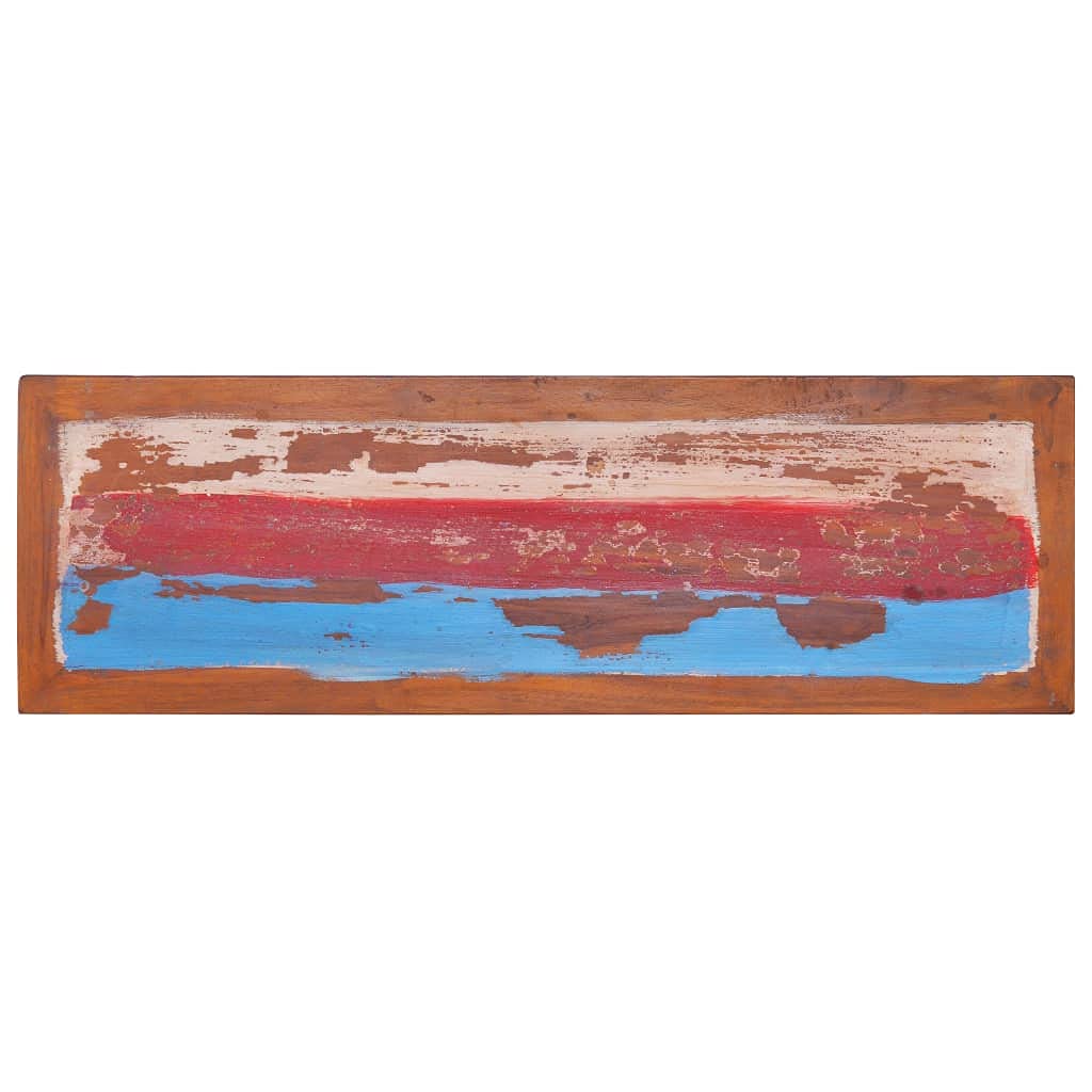 Rustic Reclaimed Teak Wood TV Stand Entertainment Center - 43.3