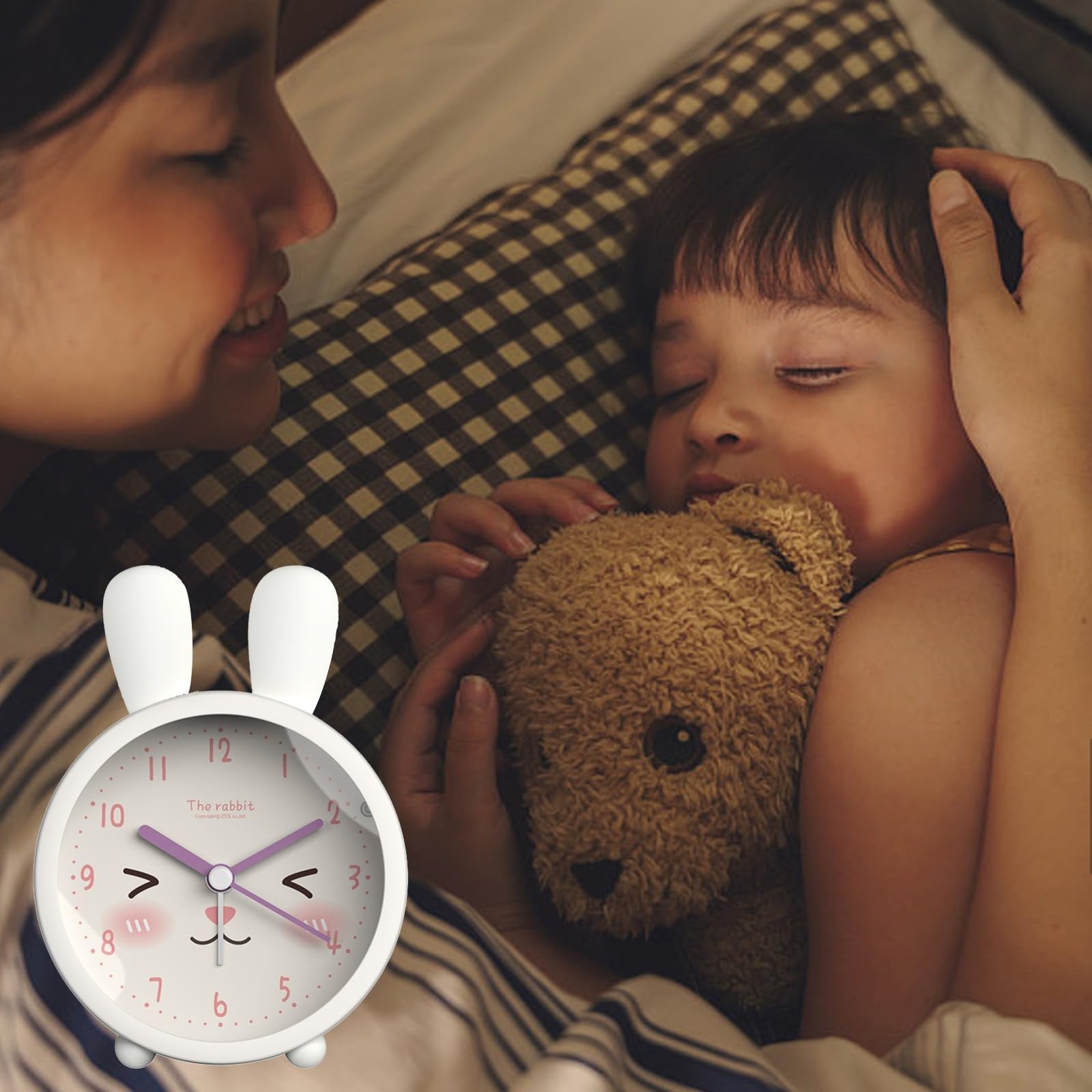 Best LED Alarm Clock with Night Light - Easy Press & Hold Glow Feature for Reading Time in the Dark - Perfect for Bedrooms, Kids Rooms & Travel (White)