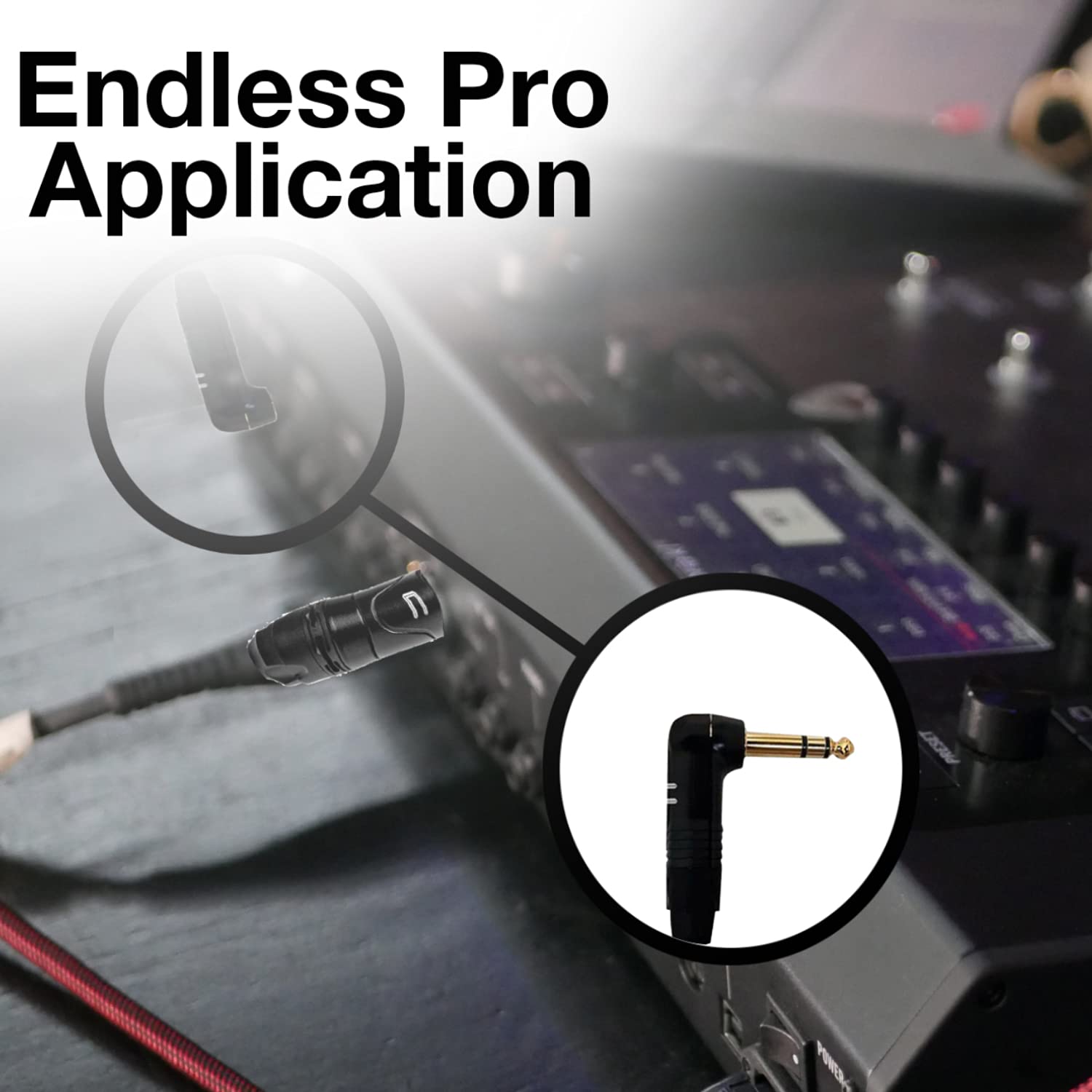 Professional 200ft Green Balanced XLR Female to Right Angle 1/4