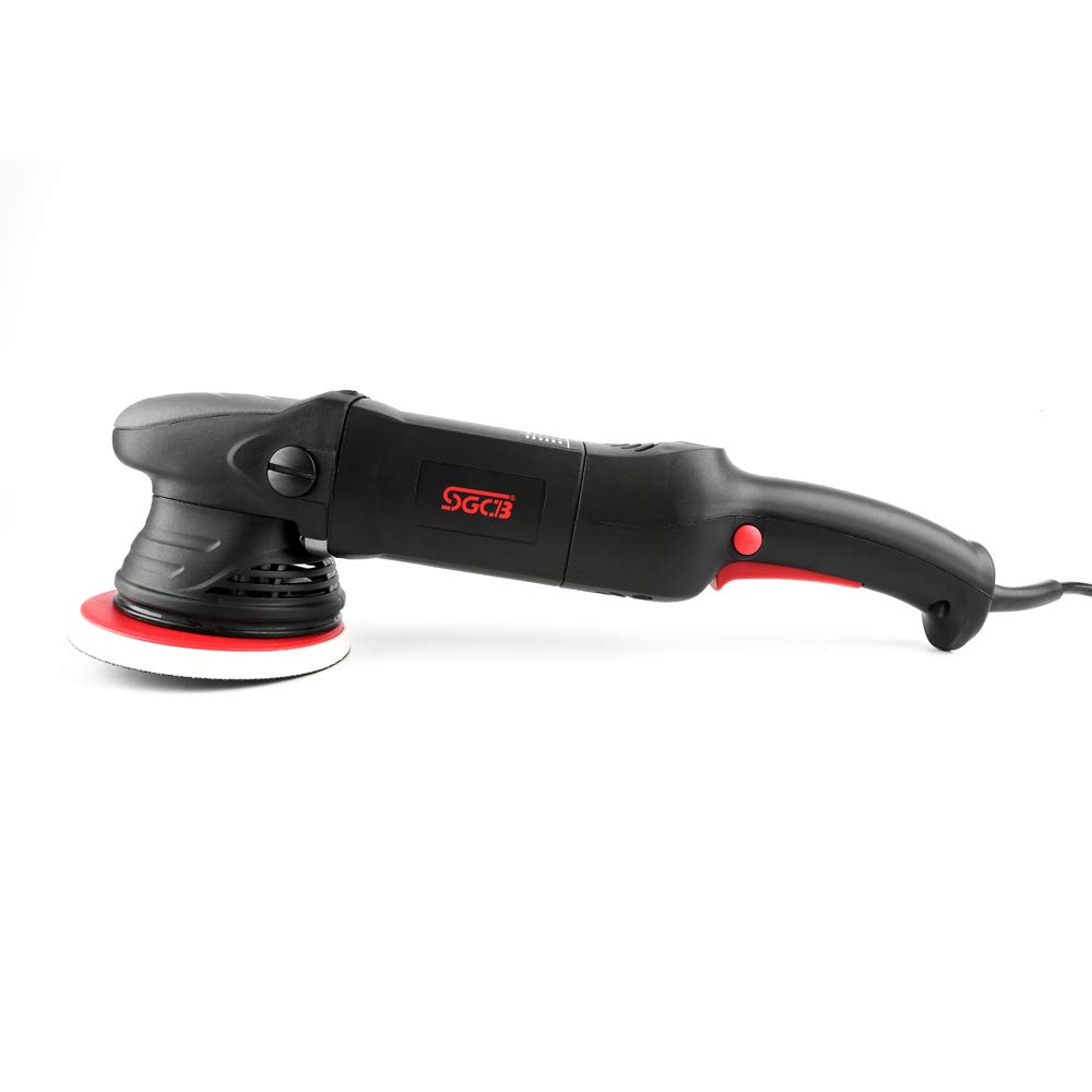 SGCB Pro S15 5-Inch Dual Action Random Orbital Polisher - 15mm Stroke, Variable Speed, Soft Start, Constant Speed, Electric Dial & Self-Locking with 5