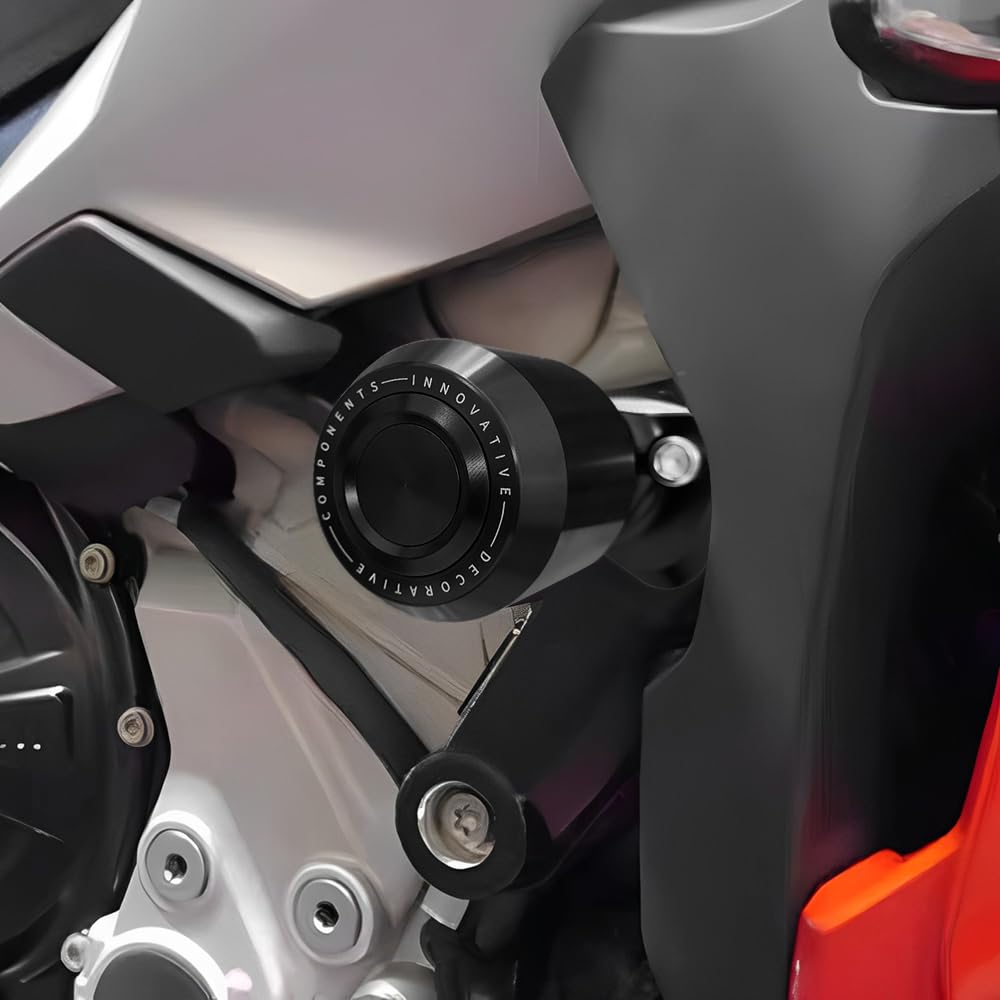 BMW S1000XR Motorcycle Frame Sliders (2020-2023) - Crash Protection Pads with LED Spotlight Bracket | Anti-Collision & Drop Protection | Durable Black Accessories for Adventure Riding & Urban Commuting