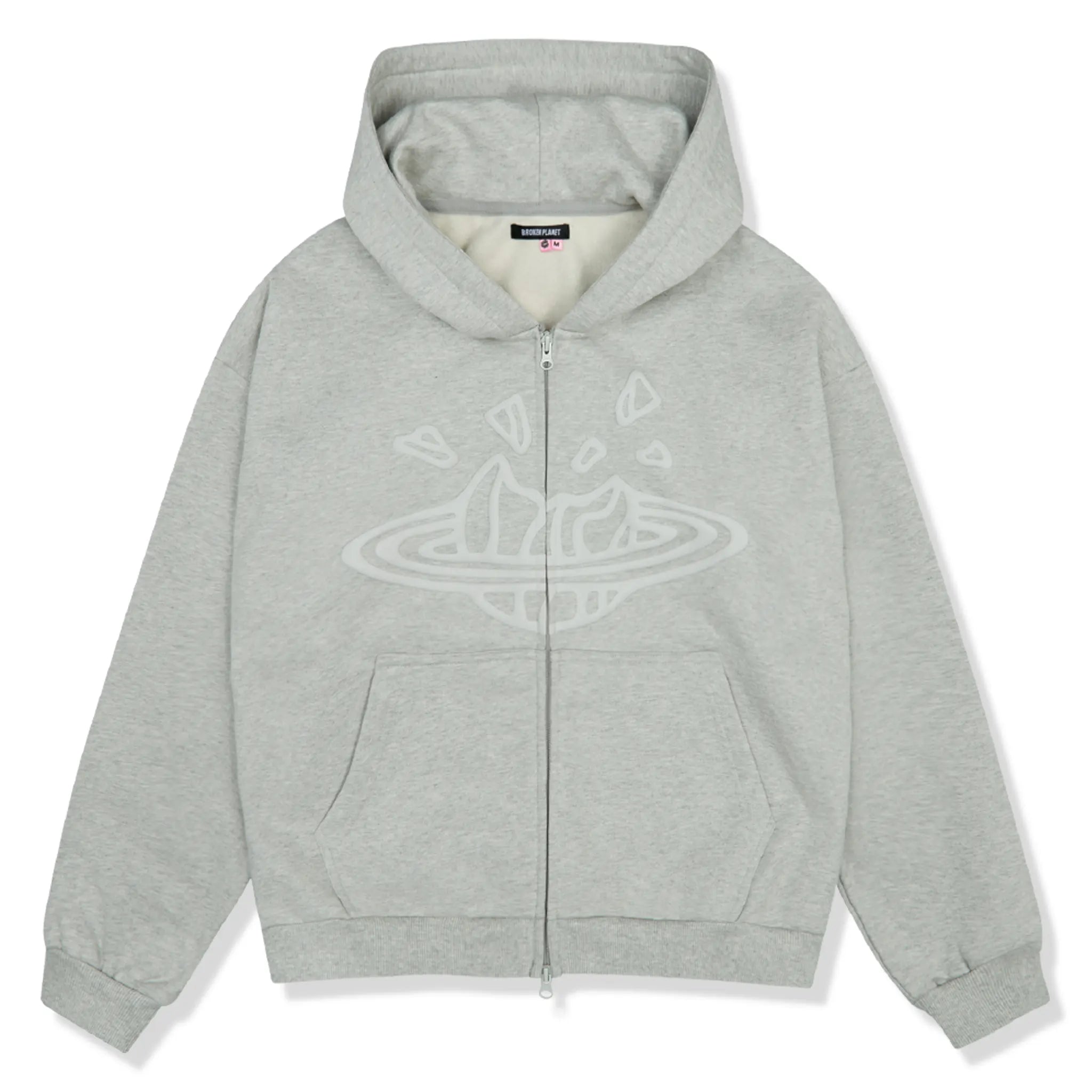 Broken Planet Ash Heather Grey Zip Up Hoodie - Stylish & Comfortable Men's & Women's Pullover for Casual Wear, Street Fashion & Outdoor Activities