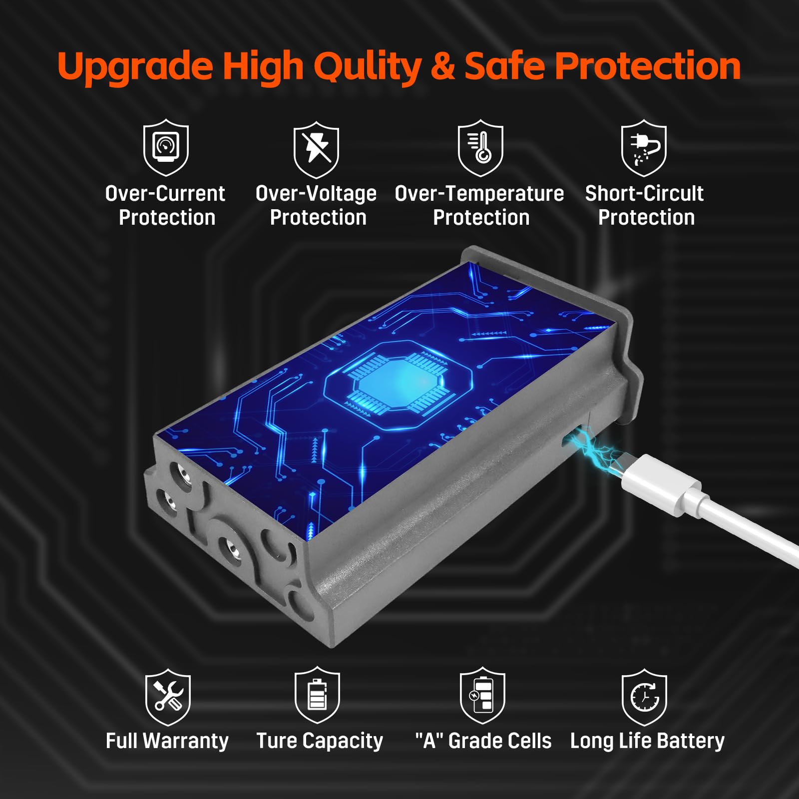 6000mAh Rechargeable Battery Pack for Reveal Hunting Camera - Compatible with X, XB, SK, X Pro, Pro 3.0, X Gen 2.0 & 3.0 Models (2-Pack) - Perfect for Extended Wildlife Monitoring & Outdoor Hunting Adventures