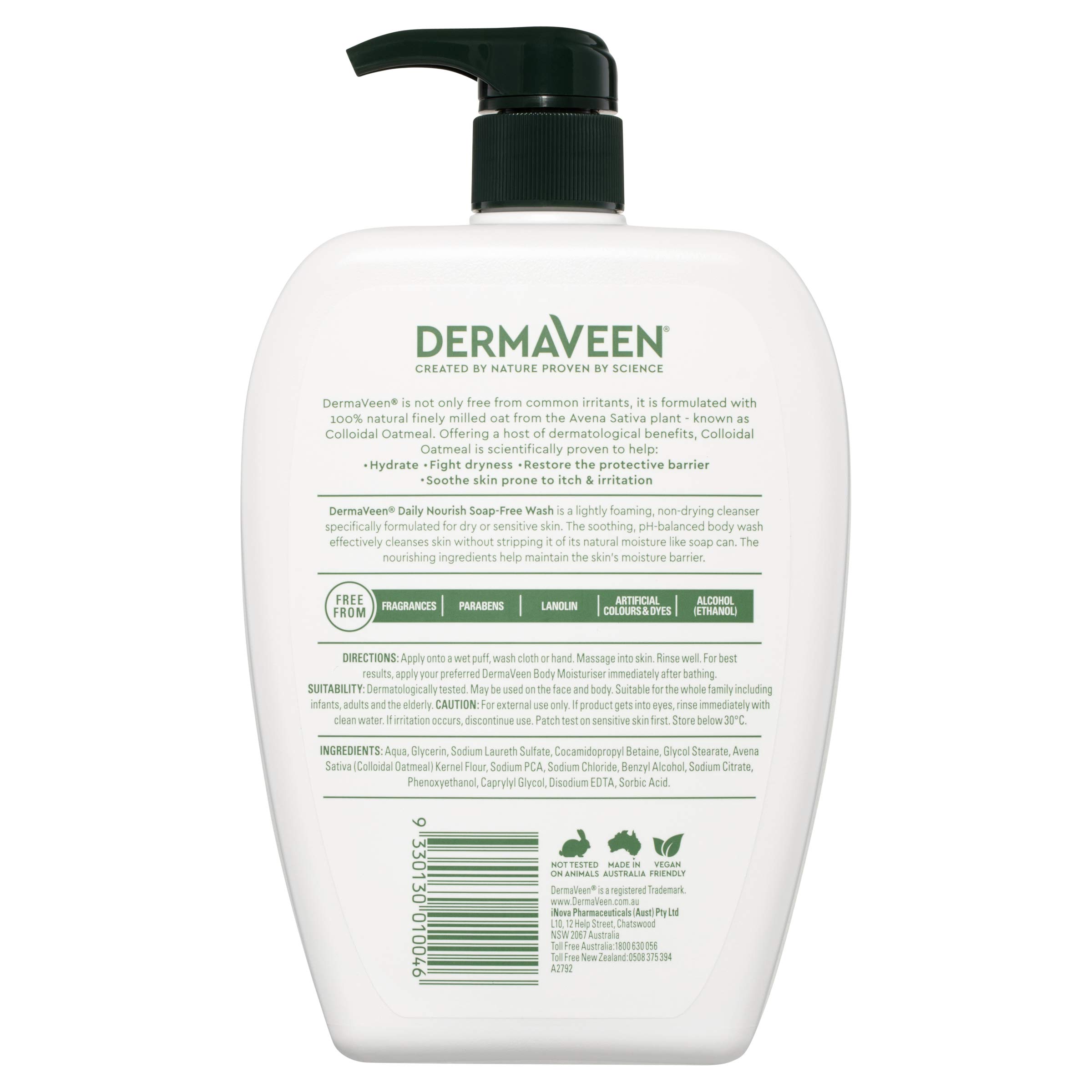 Gentle Soap-Free Wash 1L - Hypoallergenic & Moisturizing Body Cleanser for Sensitive Skin | Perfect for Daily Use, Baby Care & Post-Workout Shower
