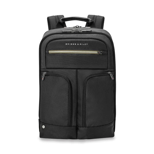 Briggs & Riley HTA Medium Slim Expandable Backpack for Business Travel & Commuting - Durable Carry-On Laptop Backpack with USB Charging Port