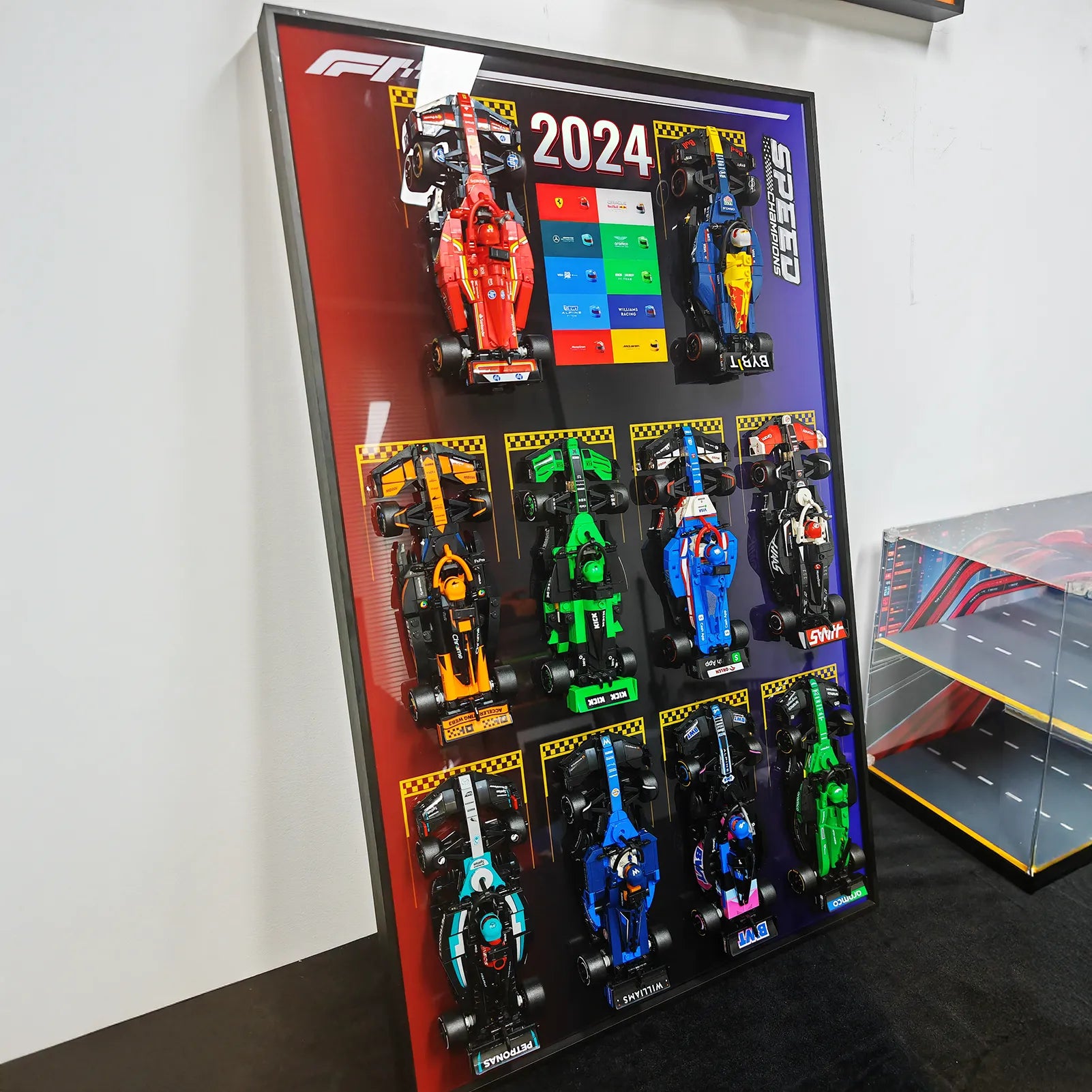 LEGO Speed Champions Series Display Wall Frame - Showcase Your Full Collection | Perfect for Home, Office & LEGO Fan Rooms