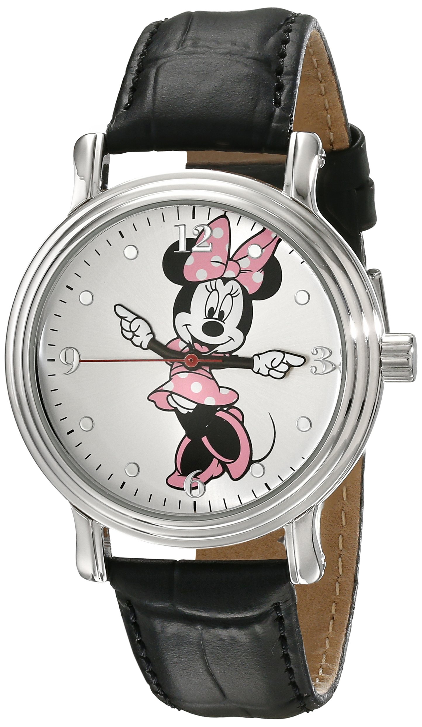 Disney Minnie Mouse Vintage Analog Quartz Watch for Women - Articulating Hands, Water Resistant - Perfect for Casual Wear, Gifts & Disney Fans Collection