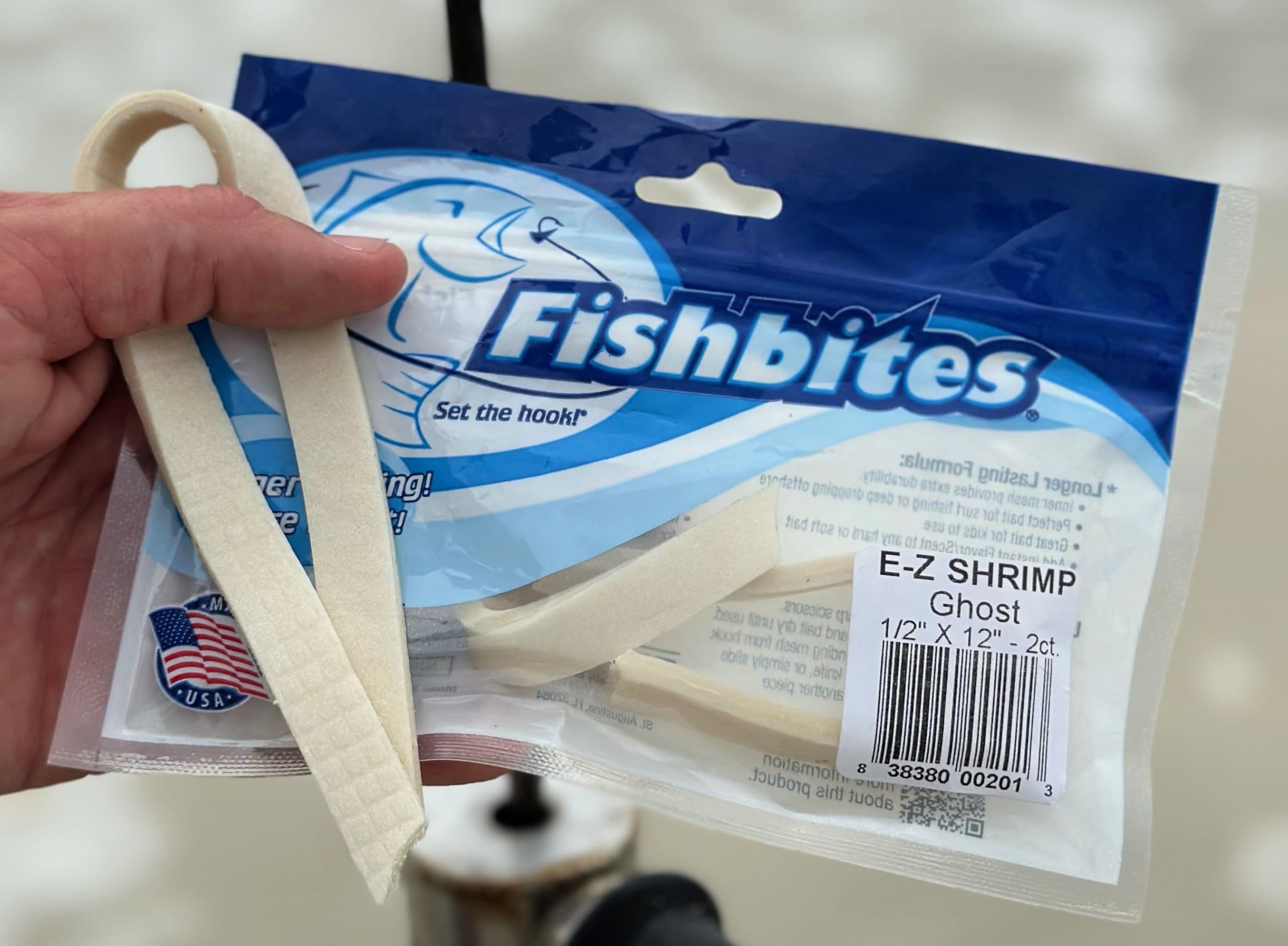 FishBites® Longer Lasting E-Z Shrimp Ghost Shrimp - Premium Saltwater Fishing Bait for Surf, Pier & Inshore Fishing - Attracts Redfish, Trout & Flounder