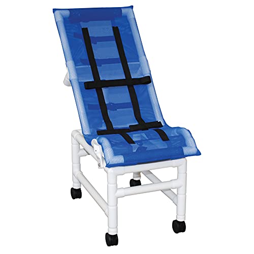 MJM International 191-LC-B Reclining Bath Chair with Double Base - Royal Blue, Forest Green, Mauve | Shower Chair for Elderly & Disabled | Safe Bathing Aid for Seniors & Patients with Mobility Issues