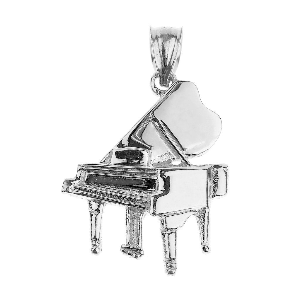 925 Sterling Silver Grand Piano Pendant Necklace - Elegant Music Note Charm Jewelry for Women, Perfect Gift for Musicians & Music Lovers (Birthday, Anniversary, Graduation)