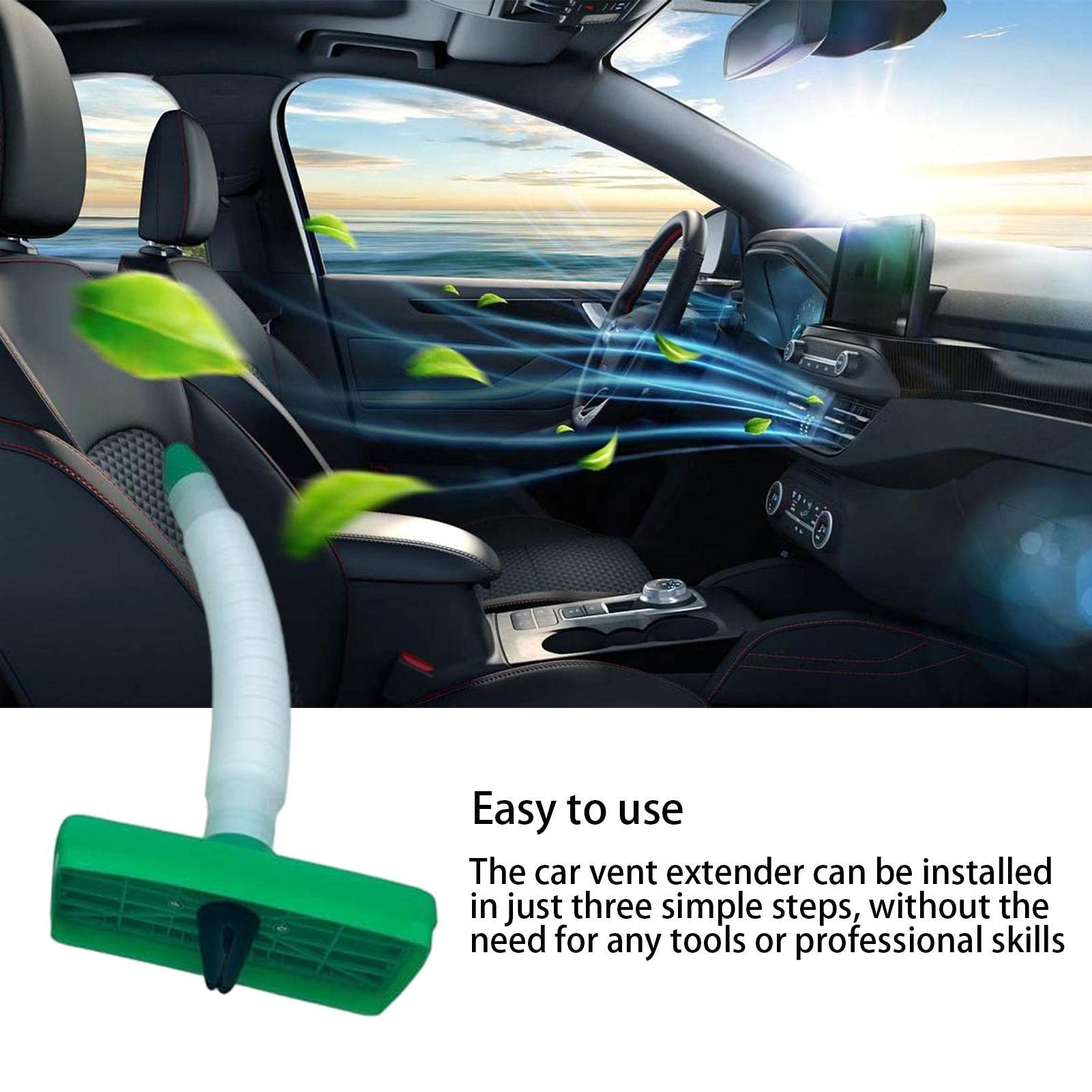 Shakven Men's Car Cooler Vent Extender Hose - Easy-to-Use AC Vent Extension for Year-Round Comfort, Perfect for Summer Cooling & Winter Warmth, Ideal for Long Drives & Road Trips