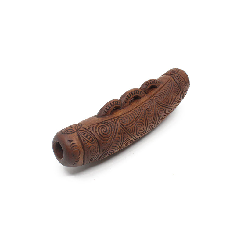 Handcrafted Maori Kōauau Flute | Authentic Wooden Musical Instrument by Tim Codyre | Perfect for Cultural Performances, Meditation & Gift Giving