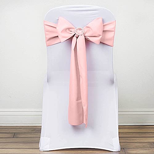 10 Pack Polyester Chair Sashes Bows for Wedding Decor - Elegant Party Ceremony & Reception Chair Ties - Bulk Wholesale Supplies (Perfect for Bridal Showers, Banquets, and Special Events)