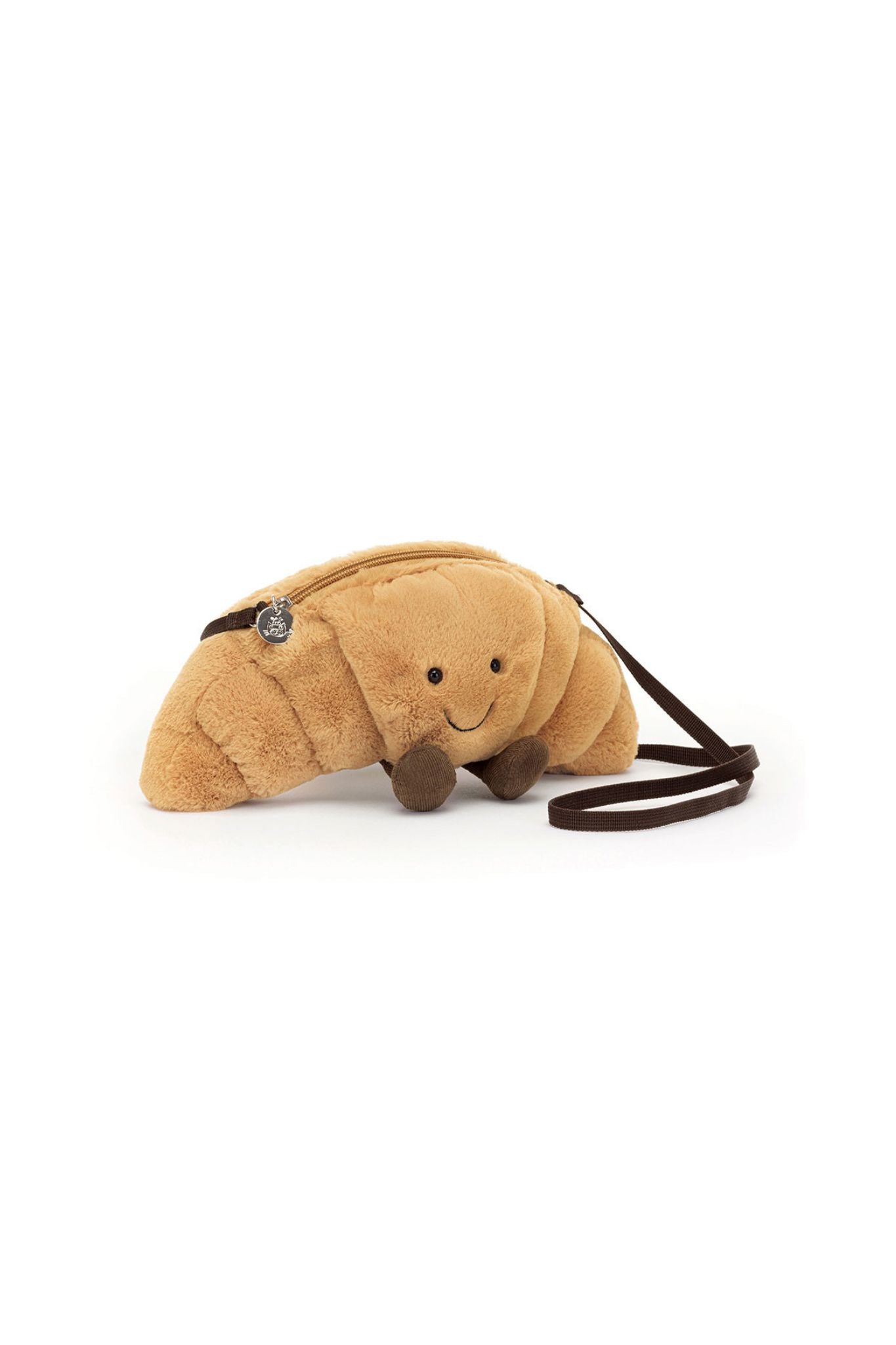 Jellycat Amuseables Croissant Bag - Soft Plush Bread-Shaped Handbag for Women & Girls | Perfect for Everyday Use, Cosplay & Gift Giving