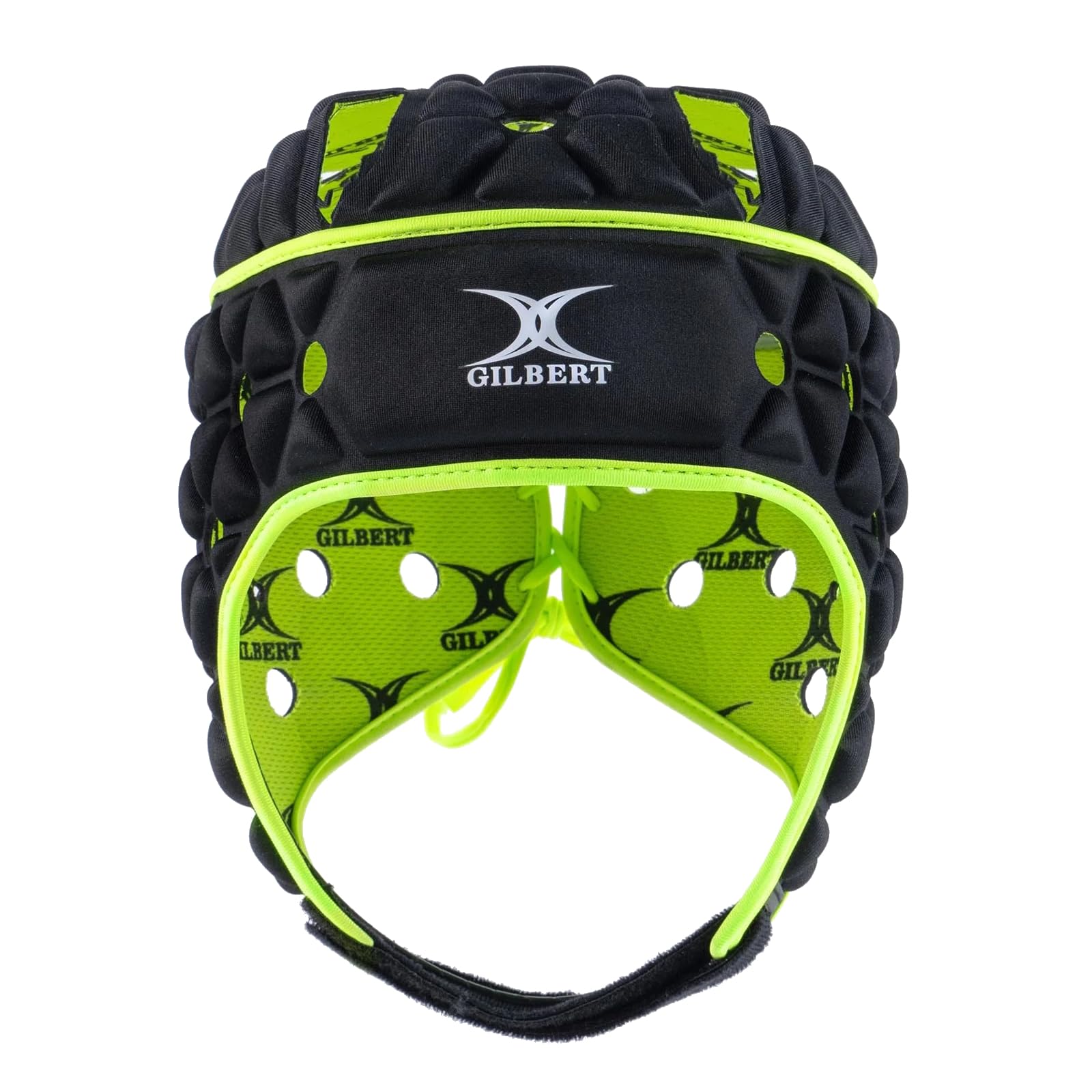 Gilbert AIR HEADGUARD - Black Rugby Head Protection Gear for Training & Matches | Lightweight Breathable Rugby Helmet for Men & Women