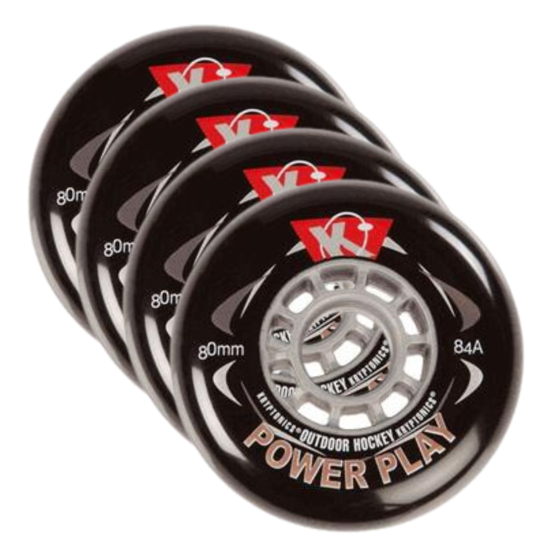Kryptonic Power Play Skateboard Wheels 80mm 84a - High Performance Wheels for Street Skating and Cruising
