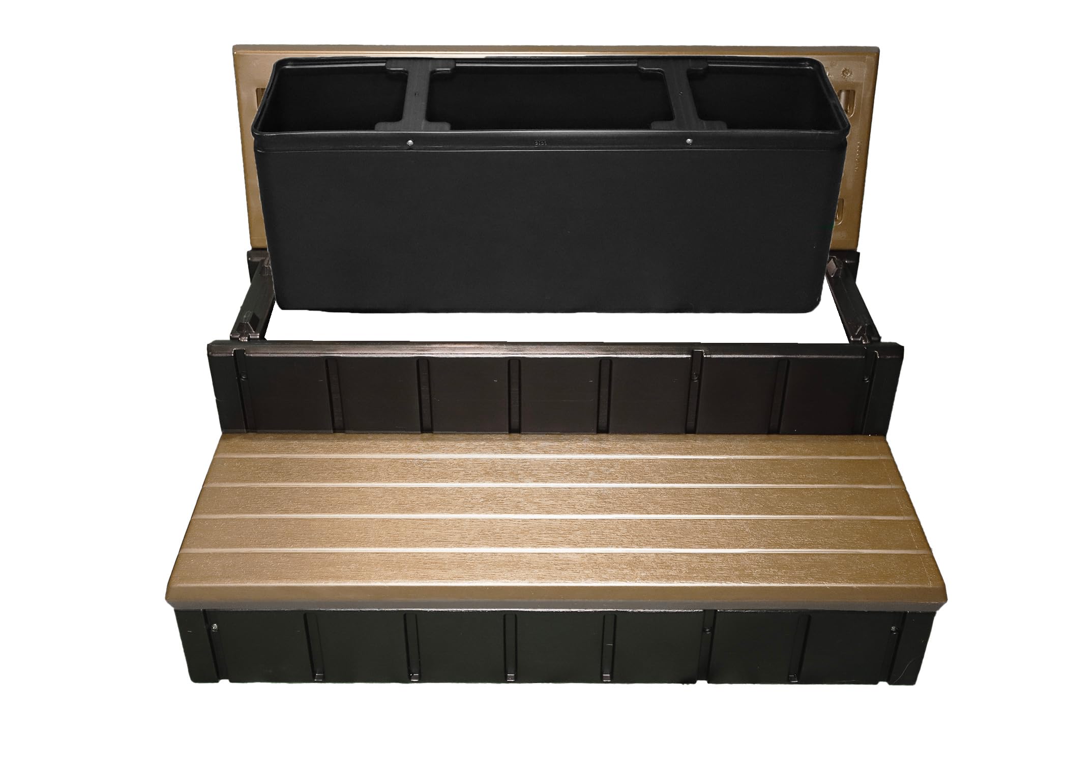 Portabello Plastic Storage Step Stool - Durable, Lightweight & Stackable for Home, Garage, and Office Organization