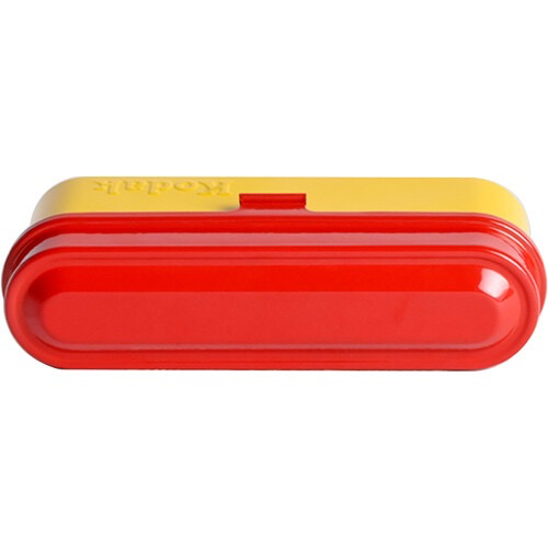 Kodak Steel 135mm Film Case - Airtight Lightproof Storage Container for 35mm Film Rolls (Red Lid/Yellow Body) | Perfect for Photographers, Film Enthusiasts & Travel Use